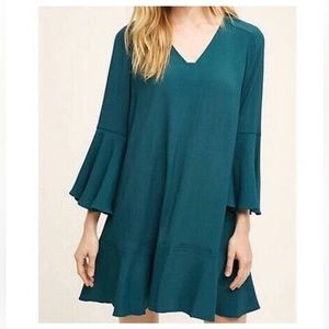 Anthropologie bell sleeve dress